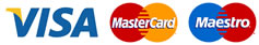 We accept payment by Visa, Mastercard or Maestro
